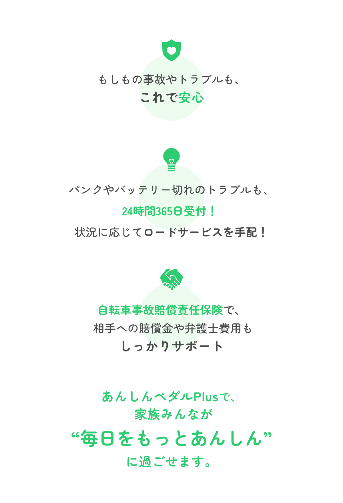 もしもの事故やトラブルも、これひとつで安心